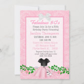 Fabulous 50s Poodle Rok Verjaardagsuitnodigingen Kaart (Voorkant)