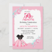 Fabulous 50s Poodle Skirt Birthday Party Kaart (Voorkant)