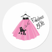 Fabulous 50's ronde sticker (Voorkant)