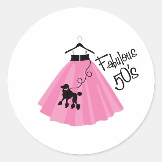 Fabulous 50's ronde sticker (Voorkant)