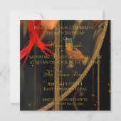 Fabulous 50th 1920's Art deco Vrouw Rood Kaart (Achterkant)