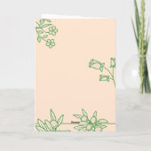 Fabulous 50th Birthday Monogram Floral Green&Beige Kaart (Achterkant)