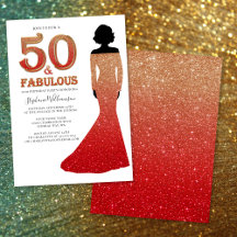 Fabulous 50th Birthday Ombre Glitter Gown
