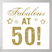 Fabulous 50th Birthday Poster (Voorkant)