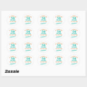 Fabulous 50th Birthday Ronde Sticker (Vel)