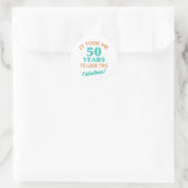 Fabulous 50th Birthday Ronde Sticker (Tas)