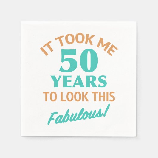Fabulous 50th Birthday Servet (Voorkant)