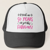 Fabulous 50th Birthday Trucker Pet (Voorkant)