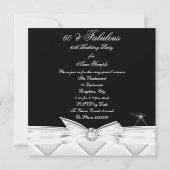 Fabulous 60 Foto Elegant Black White Birthday Kaart (Achterkant)