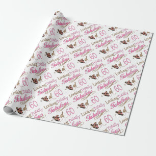 Fabulous 60th Birthday Cadeaupapier