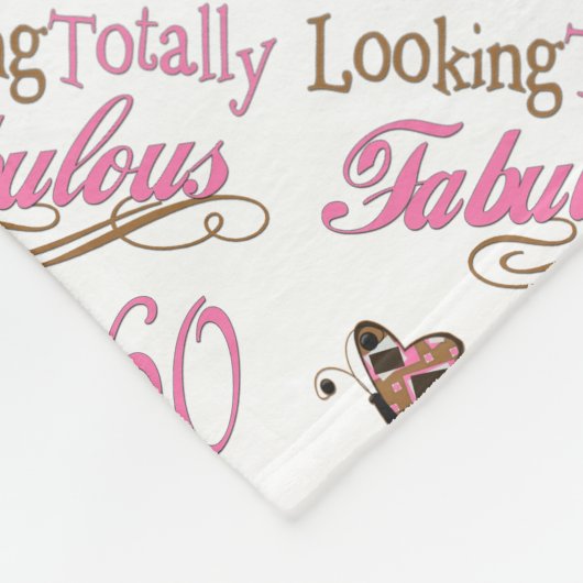 Fabulous 60th Birthday Fleece Deken (Hoek)