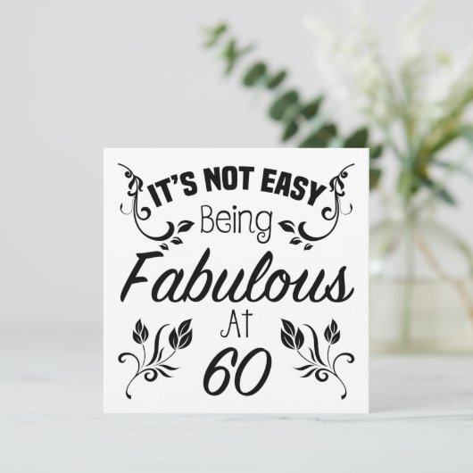 Fabulous 60th Birthday Kaart (Staand voorkant)