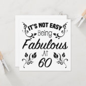 Fabulous 60th Birthday Kaart (Voorkant / Achterkant in situ)