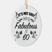 Fabulous 60th Birthday Keramisch Ornament (Rechts)