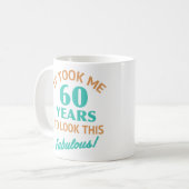 Fabulous 60th Birthday Koffiemok (Voorkant links)