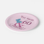 Fabulous 60th Birthday Papieren Bordje (Gekanteld)