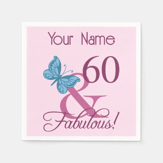 Fabulous 60th Birthday Servet (Voorkant)