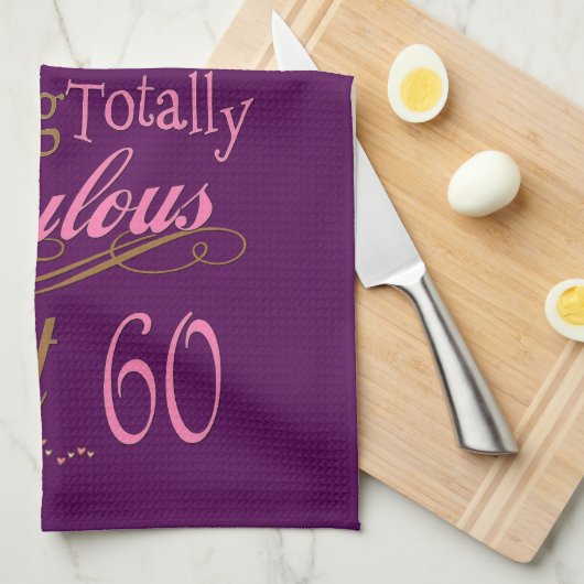 Fabulous 60th Birthday Theedoek (Quarter Fold)