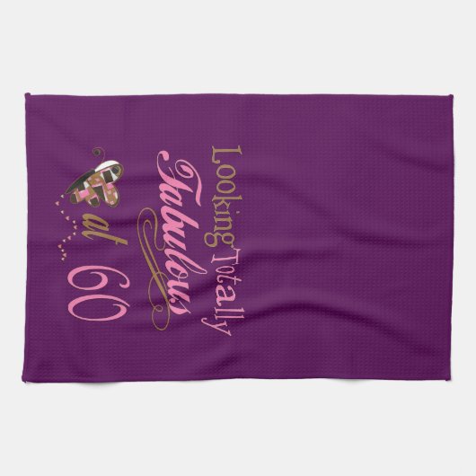 Fabulous 60th Birthday Theedoek (Horizontaal)