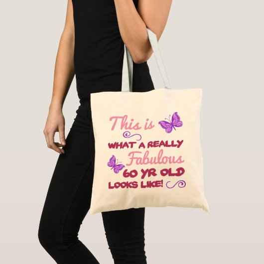 Fabulous 60th Birthday Tote Bag (Voorkant (product))