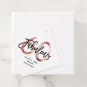 Fabulous 60th | Modern Elegant Roos Gold Birthday Bedankjes Labels (In situ)