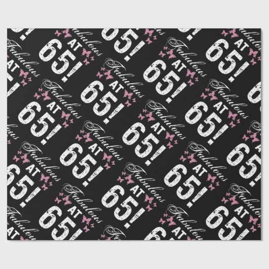 Fabulous 65th Birthday Cadeaupapier (Vlak)