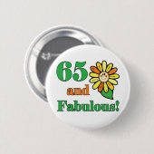 Fabulous 65th Birthday Gifts Ronde Button 5,7 Cm (Voorkant /achterkant)