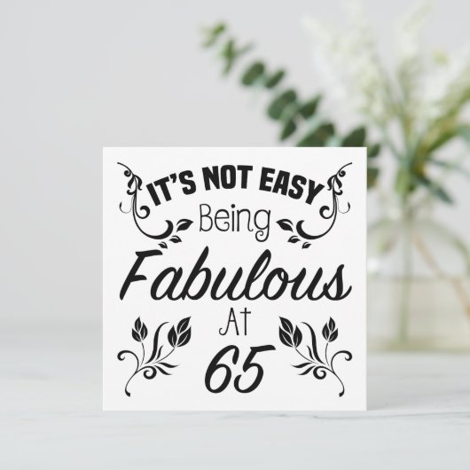 Fabulous 65th Birthday Kaart (Staand voorkant)
