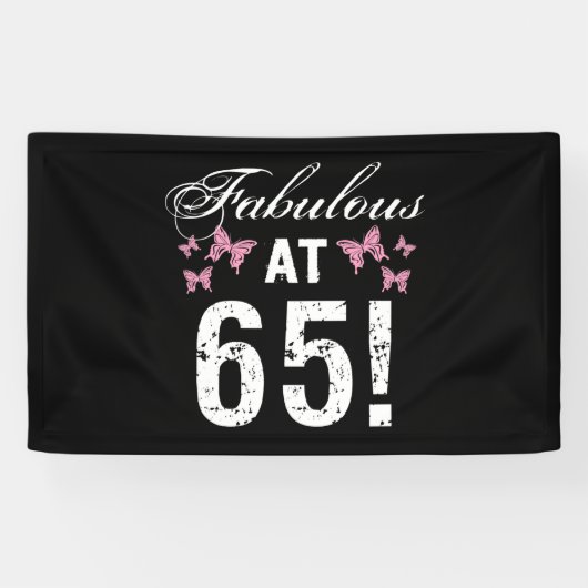 Fabulous 65th Birthday Spandoek (Horizontaal)
