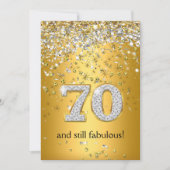 Fabulous 70 Gold Silver Streamers 70e verjaardag Kaart (Voorkant)
