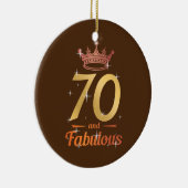 Fabulous 70th Birthday Apparel 70 Years Old Ma Keramisch Ornament (Rechts)