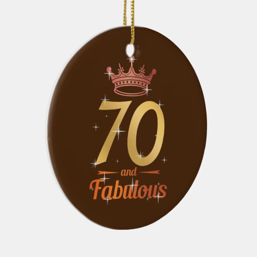 Fabulous 70th Birthday Apparel 70 Years Old Ma Keramisch Ornament (Rechts)