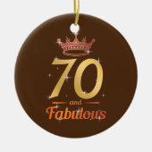 Fabulous 70th Birthday Apparel 70 Years Old Ma Keramisch Ornament (Voorkant)