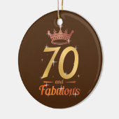 Fabulous 70th Birthday Apparel 70 Years Old Ma Keramisch Ornament (Links)