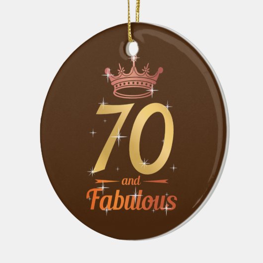 Fabulous 70th Birthday Apparel 70 Years Old Ma Keramisch Ornament (Links)
