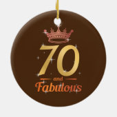 Fabulous 70th Birthday Apparel 70 Years Old Ma Keramisch Ornament (Achterkant)