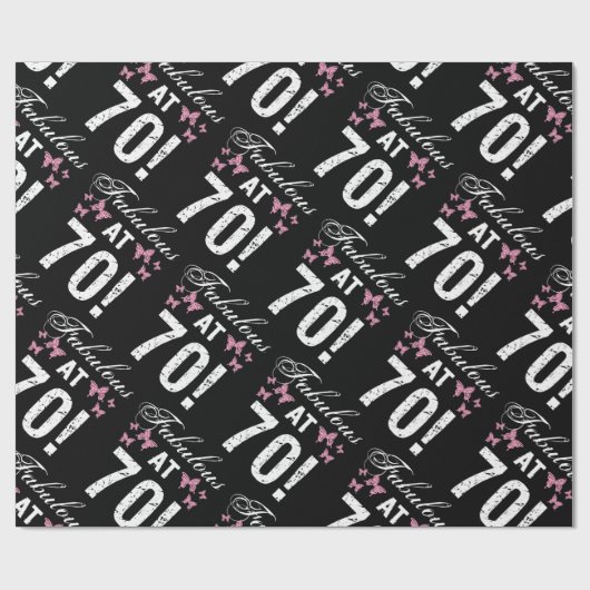 Fabulous 70th Birthday Cadeaupapier (Vlak)