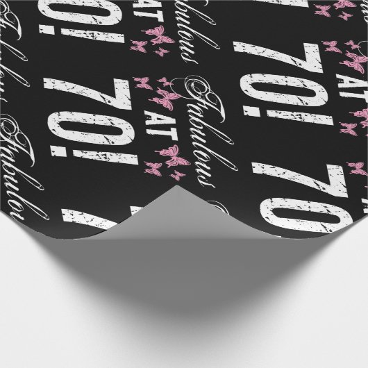 Fabulous 70th Birthday Cadeaupapier (Hoek)