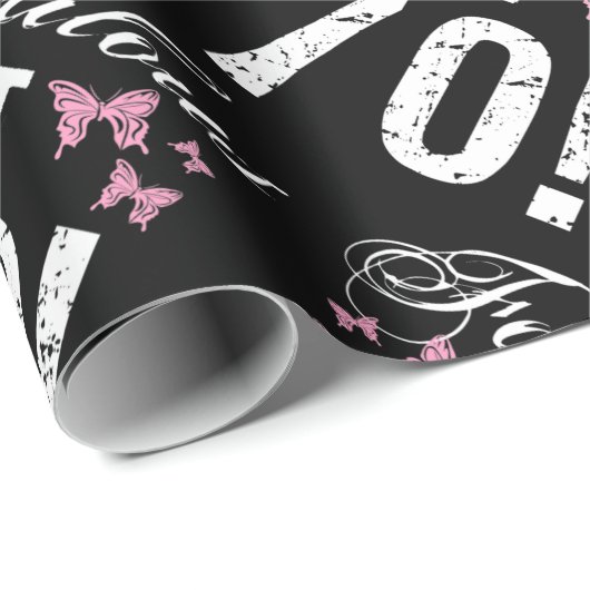 Fabulous 70th Birthday Cadeaupapier (Rol Hoek)