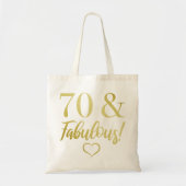 Fabulous 70th Birthday (Gold) Tote Bag (Voorkant)