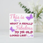 Fabulous 70th Birthday Kaart (Staand voorkant)