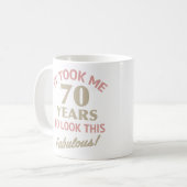 Fabulous 70th Birthday Koffiemok (Voorkant links)