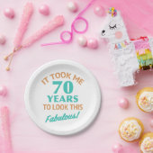 Fabulous 70th Birthday Papieren Bordje (Feest)