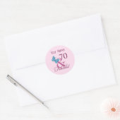 Fabulous 70th Birthday Ronde Sticker (Envelop)