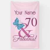 Fabulous 70th Birthday Spandoek (Verticaal)