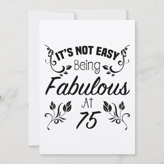 Fabulous 75th Birthday Kaart (Voorkant)