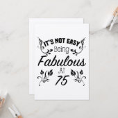 Fabulous 75th Birthday Kaart (Voorkant / Achterkant in situ)