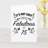 Fabulous 75th Birthday Kaart (Gele Bloem)