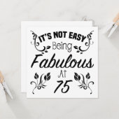 Fabulous 75th Birthday Kaart (Voorkant / Achterkant in situ)