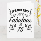 Fabulous 75th Birthday Kaart (Gele Bloem)